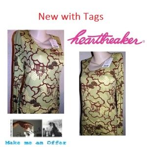 Heart Breaker NWT Green/ KnitTop Sizr M
